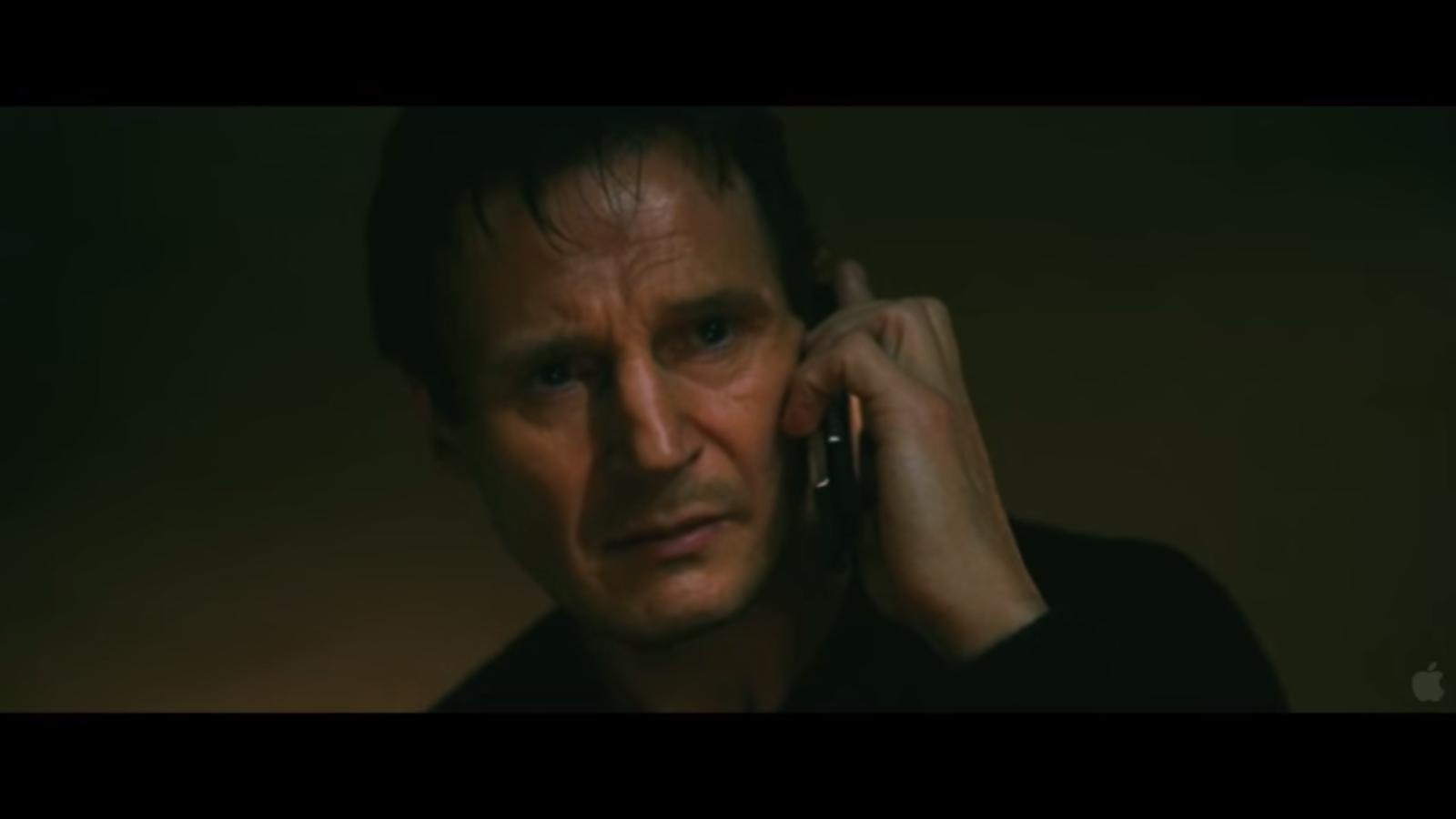 Liam Neeson on an important phone call